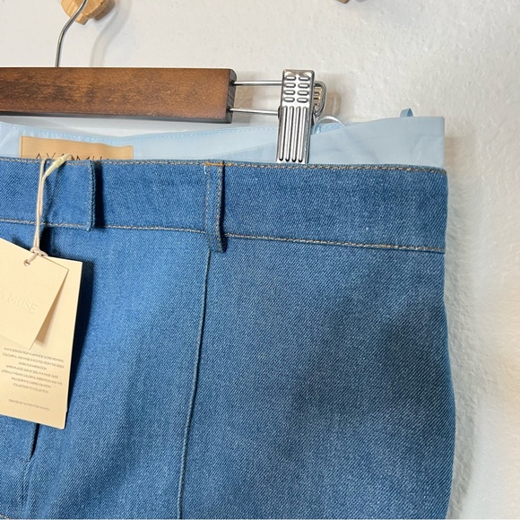 NWT Aya Muse Astrae Denim Mini Skirt Large - Picture 6 of 9